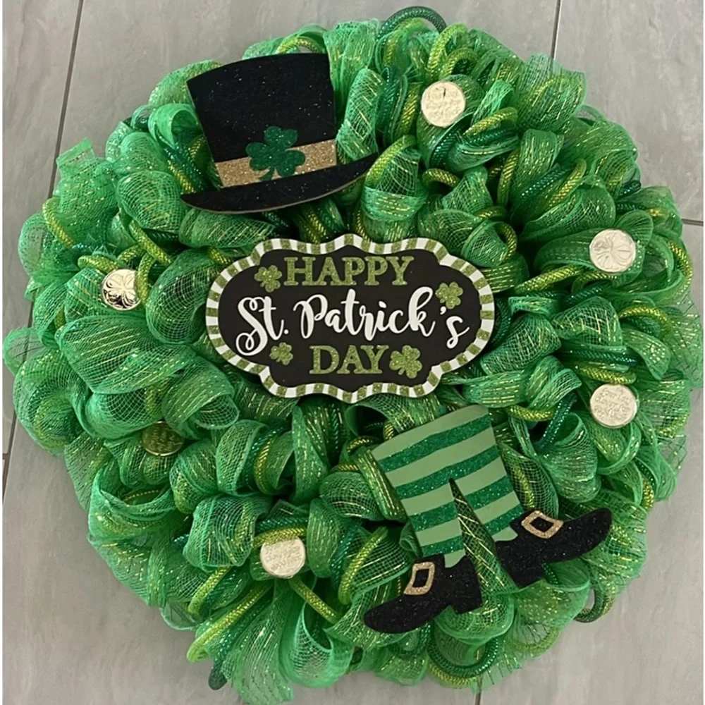 New St. Patrick’s Day 21” handmade wreath